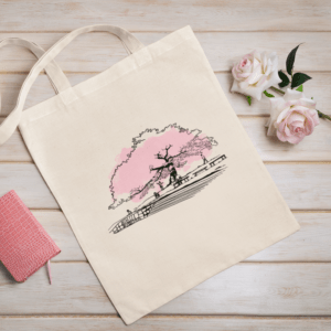 Cherry tree tote bag