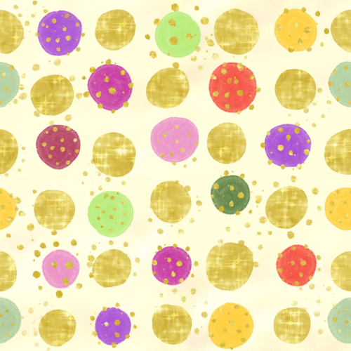 multicolored dots