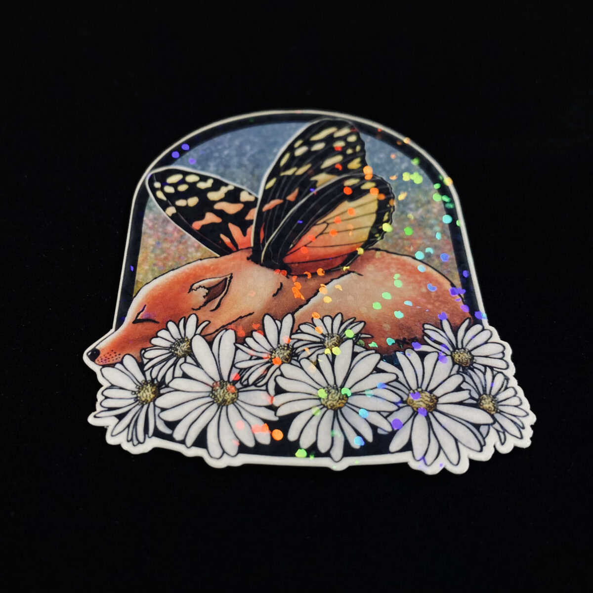 Daisy Dreamer Red Fox Sticker Holographic - Image 2