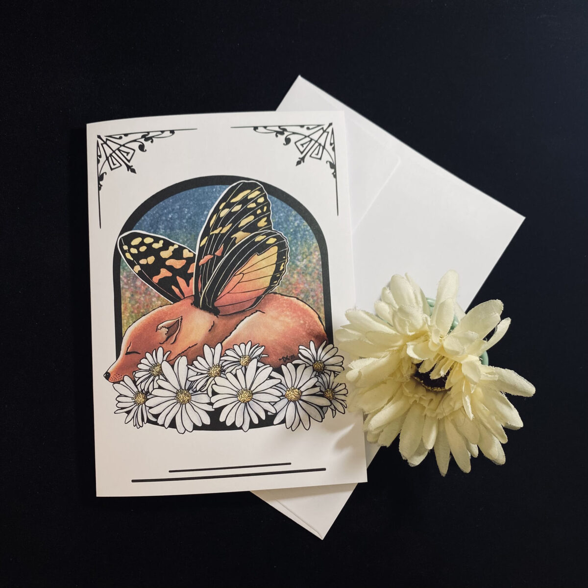 Daisy Dreamer Red Fox Greeting Card