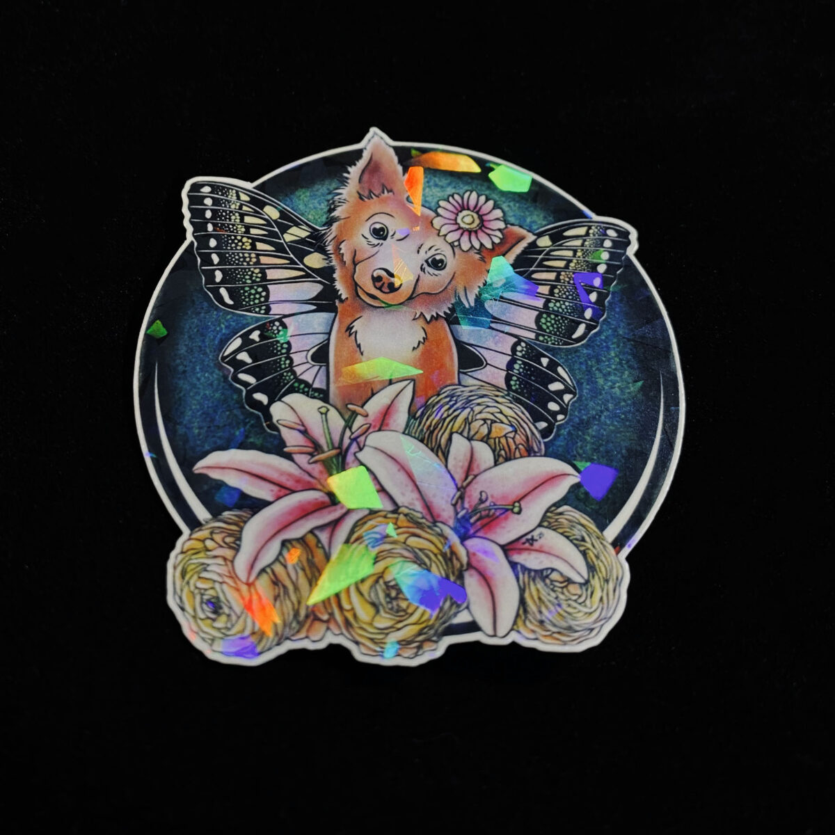 Lily Luminosity Fairy Pup Sticker Holographic - Image 2