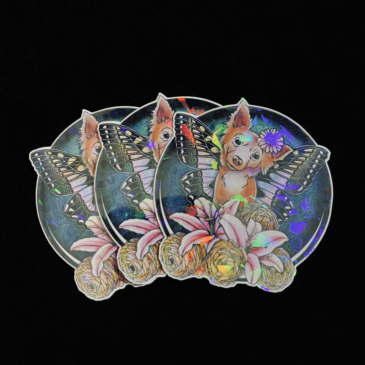 Lily Luminosity Fairy Pup Sticker Holographic - Image 3