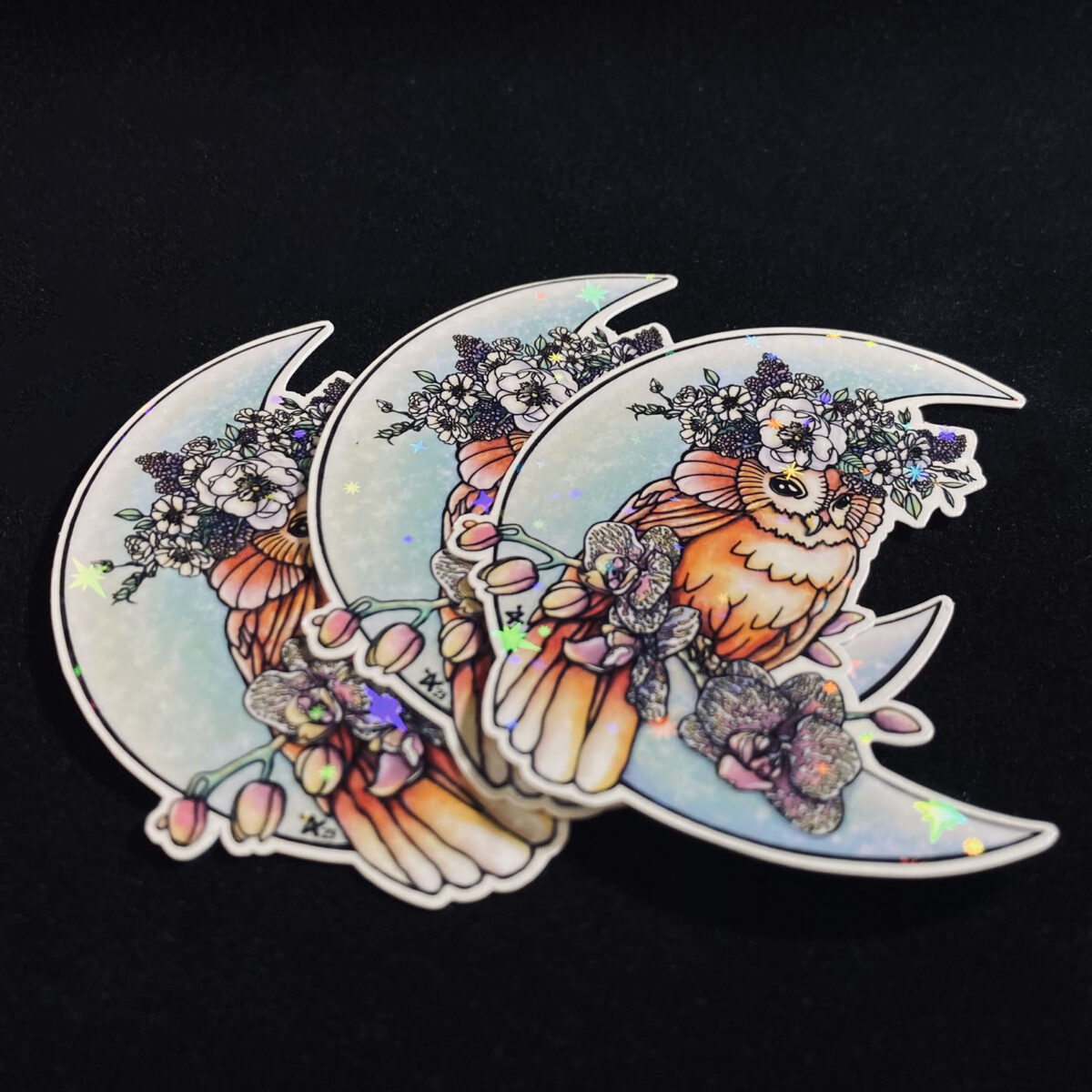 Moonlight Sentinel Owl Sticker Holographic - Image 4