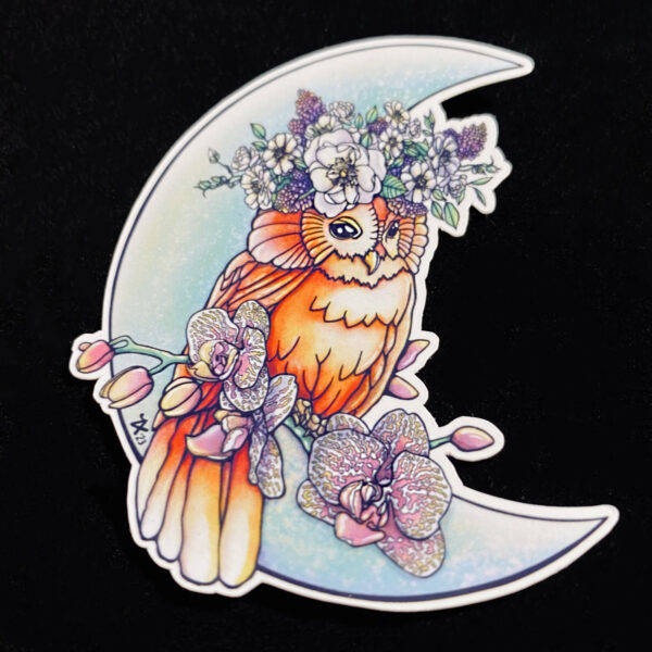 Moonlight Sentinel Owl Sticker