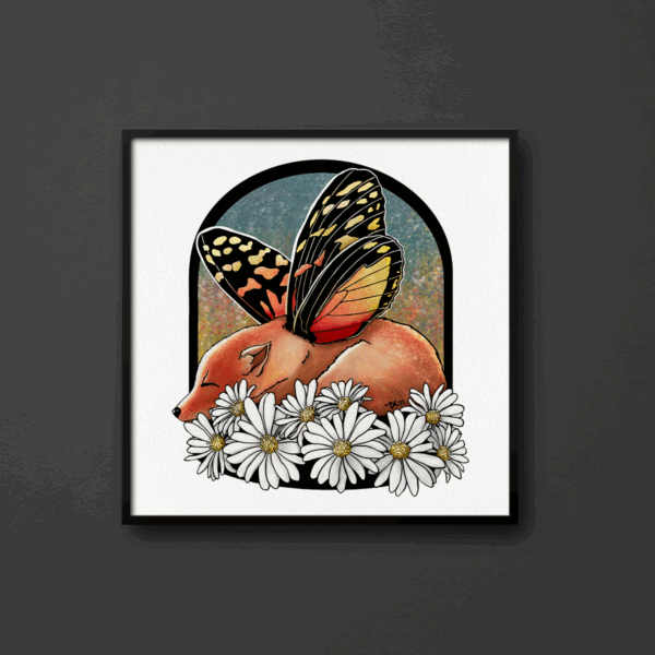 Daisy Dreamer Red Fox Art Print