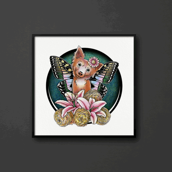 Lily Luminosity Puppy Dog Art Print