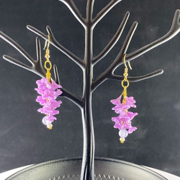 Lavender Sculpted Clay Earrings